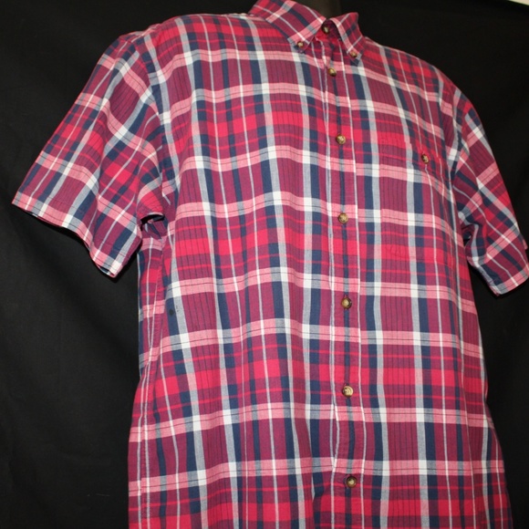 Orvis Plaid button down Red size large - Picture 3 of 4